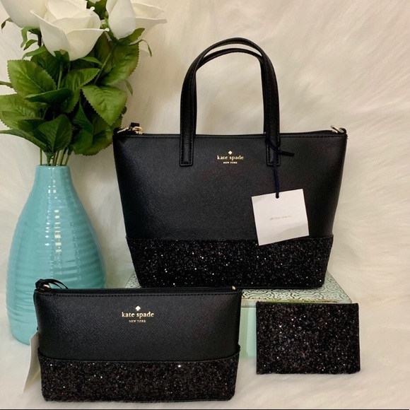 kate spade Handbags - ! HOT ITEM ! Kate spade Greta Court glitter bundle